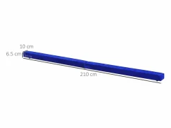 Viga de gimnasia plegable para interior y exterior, piel serraje, hasta 120 kg, color (210x10x6,5 cm) Azul Hot
