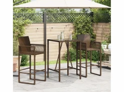 Garden Furniture Village Green-Green Ridge Mesa de bar de exterior ratán sintético marrón 70x70x110 cm Marru00f3n Sale