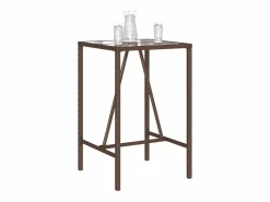 Garden Furniture Village Green-Green Ridge Mesa de bar de exterior ratán sintético marrón 70x70x110 cm Marru00f3n Sale