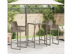 Village Green-Green Ridge Mesa de bar de exterior ratán sintético 70x70x110 cm^Garden Furniture Clearance
