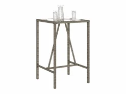Village Green-Green Ridge Mesa de bar de exterior ratán sintético 70x70x110 cm^Garden Furniture Clearance