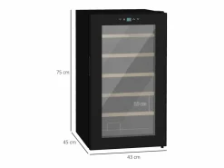 Homcom Vinoteca|Vinoteca 65L 24 botellas 5-20ºC G 75 cm