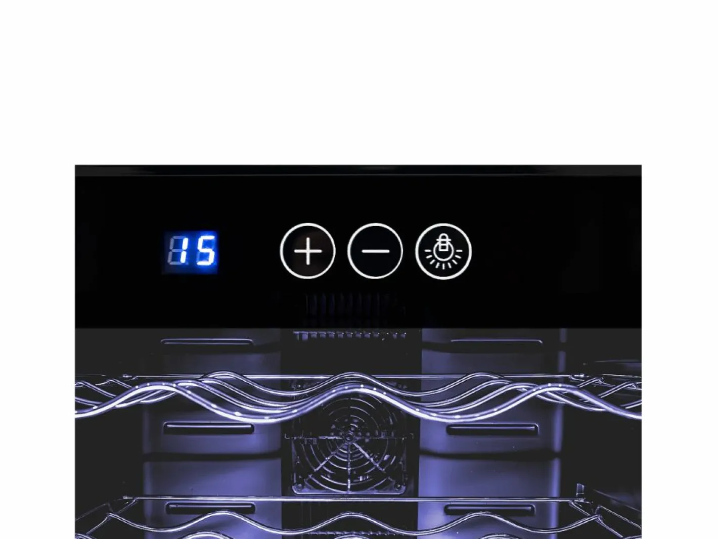 Monstershop Vinoteca Oriva 78L con LED multicolor sincronizable con música Negro Best