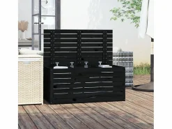 Garden Furniture Baúl De Jardín|Violeta Baúl de jardín madera maciza de pino 101x50,5x46,5 cm