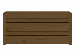 Violeta Baúl de jardín madera maciza pino marrón miel 101x50,5x46,5 cm^Garden Furniture Discount
