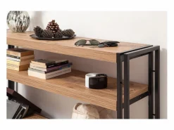 VIRRAT Escritorio escandinavo efecto roble - 2 cajones^Concept-Usine Online