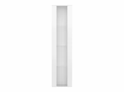 ModernLuxe Vitrina 40×29×170 cm - iluminación LED multicolor con mando - divisiones de cristal - Blanco Best