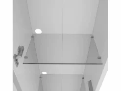 ModernLuxe Vitrina 40×29×170 cm - iluminación LED multicolor con mando - divisiones de cristal - Blanco Best