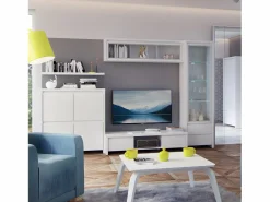 Petits-Meubles Vitrina 1 puerta 2 cajones Soren Blanco