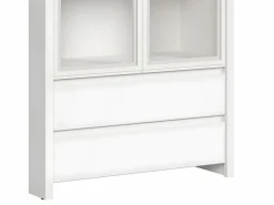 Petits-Meubles Vitrina Para Vajilla|Vitrina 2 puertas 2 cajones Soren Blanca