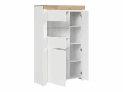 Petits-Meubles Vitrina Para Vajilla|Vitrina 3 puertas Hella Blanca y Madera