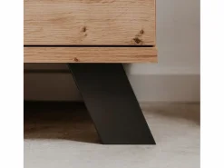 Calicosy Vitrina Para Vajilla|Vitrina 2 Puertas y 2 Cajones Decoración Roble L92 cm - Lublin