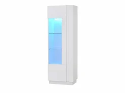 Vitrina alto brillo 60×40×180 cm - con iluminación LED - 1 puerta -^ModernLuxe Sale