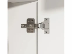 Vitrina blanca - Mueble de comedor con 5 puertas y 1 cajón - estantes regulables y luces LED Blanco Discount