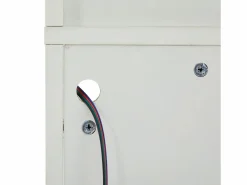 Vitrina blanca - Vitrina con 2 puertas y luces LED - almacenaje abierto - para salón y dormitorio Blanco New