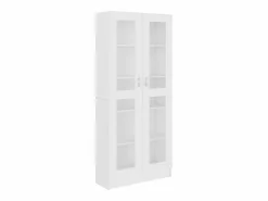 Vitrina|Vitrina Blanca 82,5x30,5x185,5 cm Madera de ingeniería