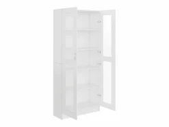 Vitrina|Vitrina Blanca 82,5x30,5x185,5 cm Madera de ingeniería