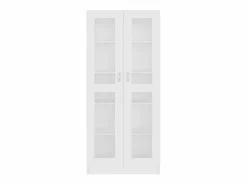 Vitrina|Vitrina Blanca 82,5x30,5x185,5 cm Madera de ingeniería