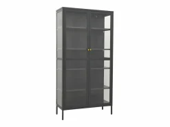 Vitrina de acero y vidrio templado 90x40x180 cm^vidaxl Outlet