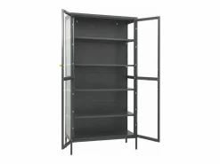 Vitrina de acero y vidrio templado 90x40x180 cm^vidaxl Outlet