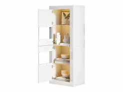 Vitrina de alto brillo - 61 x 42 x 162 cm - con LEDs + 1 estante de cristal - aglomerado -^Merax Online