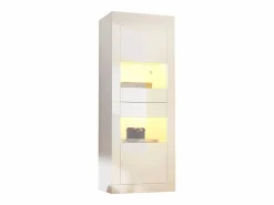 Vitrina de alto brillo - 61 x 42 x 162 cm - con LEDs + 1 estante de cristal - aglomerado -^Merax Online