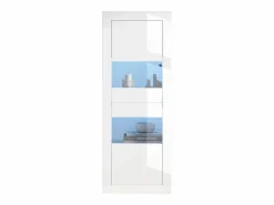 Vitrina de alto brillo - 61 x 42 x 162 cm - con LEDs + 1 estante de cristal - aglomerado -^Merax Online