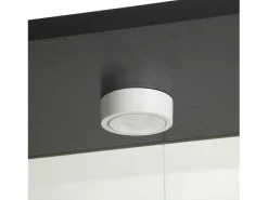 Vitrina de cristal con soporte, LED, 2 puertas con cerradura, 4 compartimentos, para colecciones y decoración Negro Outlet
