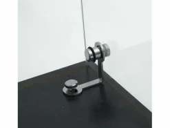Vitrina de cristal con soporte, LED, 2 puertas con cerradura, 4 compartimentos, para colecciones y decoración Negro Outlet