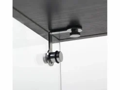 Vitrina|Vitrina de cristal de 3 estantes con puerta, estantería independiente para sala de estar, dormitorio y oficina, 42 x 36 x 125 cm, color