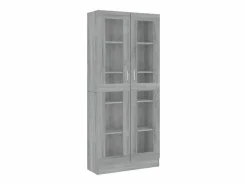 Vitrina de madera contrachapada sonoma 82,5x30,5x185,5 cm^Clicnbuy Outlet