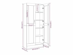 Vitrina de madera contrachapada sonoma 82,5x30,5x185,5 cm^Clicnbuy Outlet