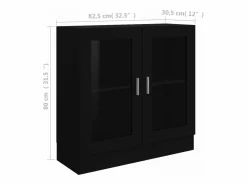 Vitrina de madera contrachapada 82,5x30,5x80 cm^Clicnbuy Online