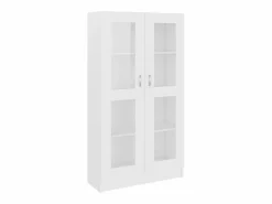 Clicnbuy Vitrina de madera contrachapada 82,5x30,5x150 cm Blanco Best
