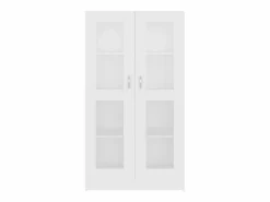 Clicnbuy Vitrina de madera contrachapada 82,5x30,5x150 cm Blanco Best