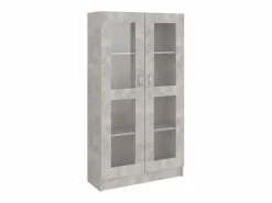 Clicnbuy Vitrina|Vitrina de madera contrachapada hormigón 82,5x30,5x150cm