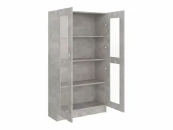 Clicnbuy Vitrina|Vitrina de madera contrachapada hormigón 82,5x30,5x150cm