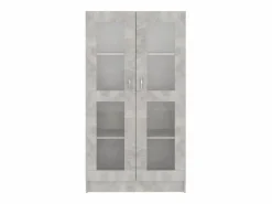 Clicnbuy Vitrina|Vitrina de madera contrachapada hormigón 82,5x30,5x150cm