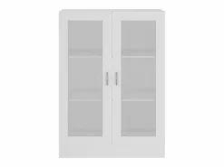 Clicnbuy Vitrina de madera contrachapada 82,5x30,5x115 cm Blanco New