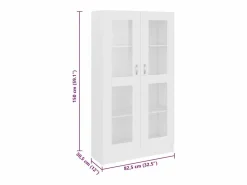 Vitrina de madera contrachapada 82,5x30,5x150 cm^vidaxl Discount