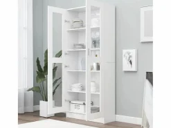 Vitrina de madera contrachapada 82,5x30,5x185,5 cm ES205548^ Clearance