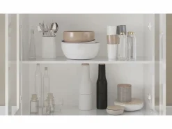 vidaxl Vitrina|Vitrina de madera ingeniería brillo 82,5x30,5x150 cm