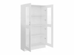 vidaxl Vitrina|Vitrina de madera ingeniería brillo 82,5x30,5x150 cm