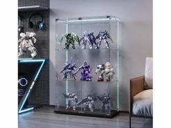 Vitrina|Vitrina de salón con 4 estantes y puertas dobles – Muebles de salón elegantes