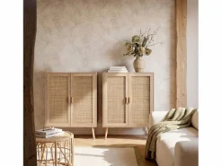 Vitrina|Vitrina doble de Fibra natural Natural 110 x 80- Tahiti