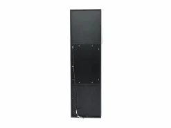 Vitrina|Vitrina negra - Vitrina con 2 puertas y luces LED - almacenaje abierto - para salón y dormitorio