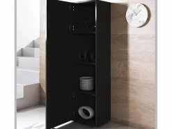 MB Muebles Bonitos Vitrina para Salón comedor en 40x29x167cm Luke V4 Negro Best