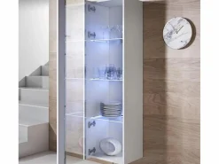 MB Muebles Bonitos Vitrina|Vitrina para Salón comedor en con LED 40x29x165cm Luke V5