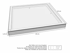 Presentación Y Servicio|Vladon Cuenco decorativo Maya, moderno Plato decorativo cuadrado,Gris arena de alto brillo, Juego de 3 (20 x 1,8 x 20 cm)