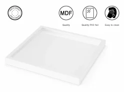 Vladon Cuenco decorativo Maya, moderno Plato decorativo cuadrado, (20 x 1,8 x 20 cm) Negro Clearance